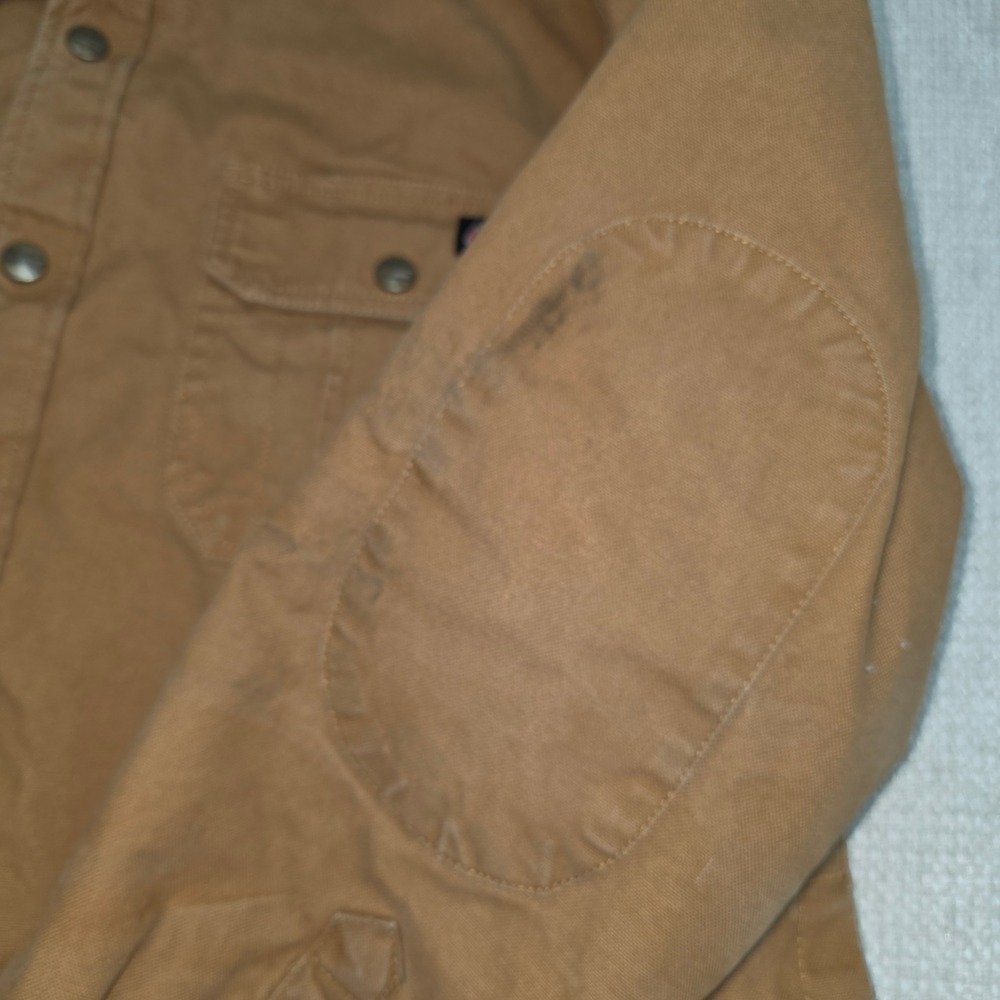 Genuine Dickies Mens Hooded Shirt Jacket Brown Duck Quilted Lined Large 42-44 - Picture 4 of 10